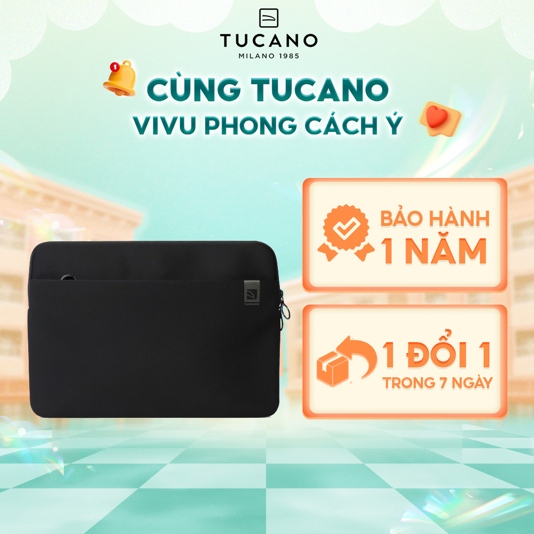 Túi chống sốc Laptop/ Macbook Tucano Top Second Skin cao cấp 13 inch và 15 inch