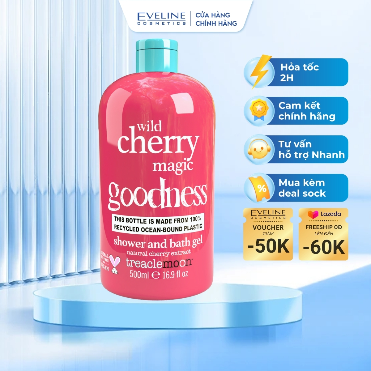 Gel tắm Treaclemoon hương anh đào 500ML