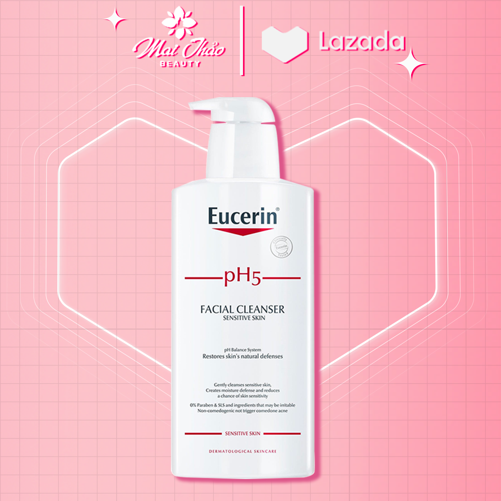 Sữa rửa mặt eucerin ph5 facial cleanser da nhạy cảm