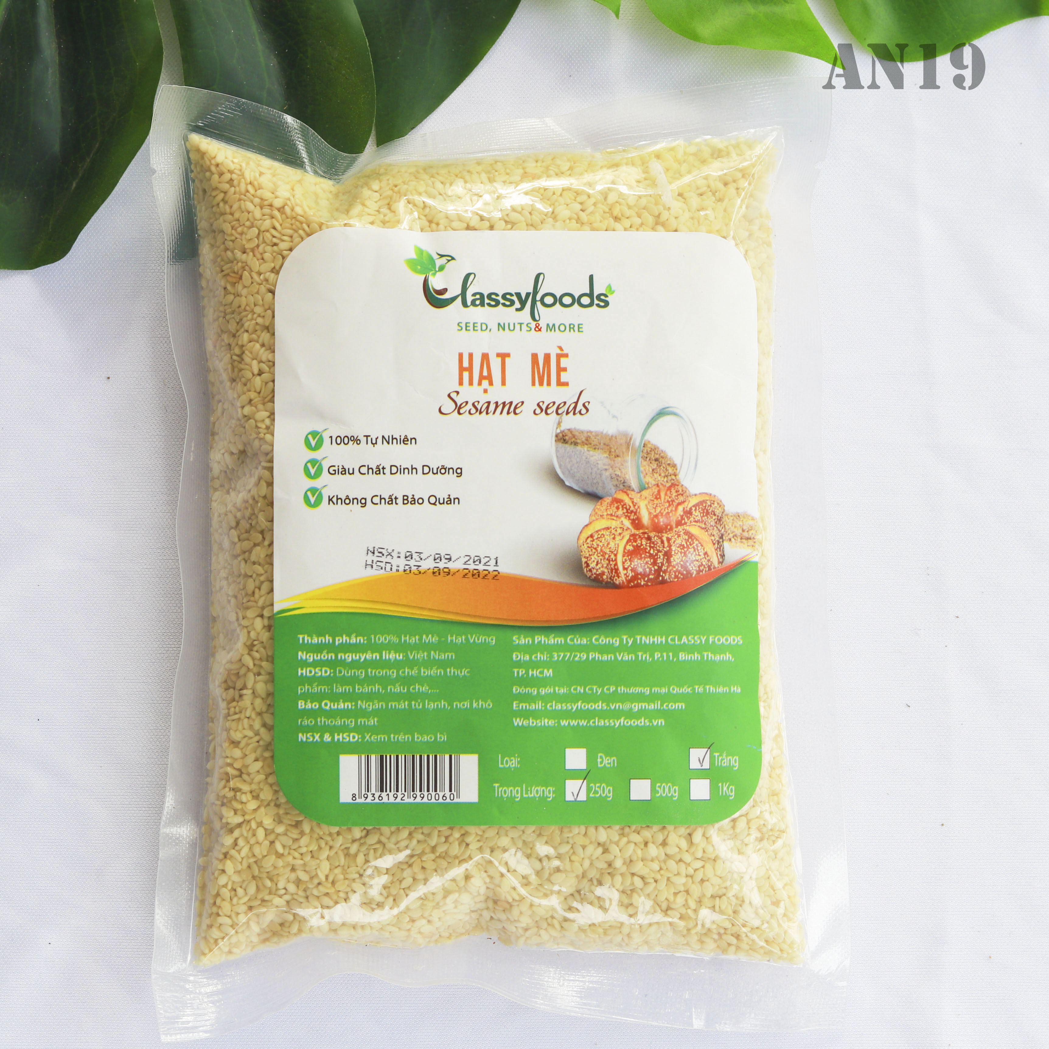 Hạt Mè Trắng Classyfoods 500gr