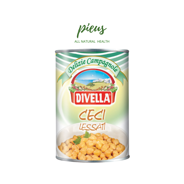 Đậu gà đóng hộp | Ceci Lessati Divella 400g - Rau củ đóng hộp giàu dinh dưỡng, tiện lợi nhập khẩu Ý chính hãng