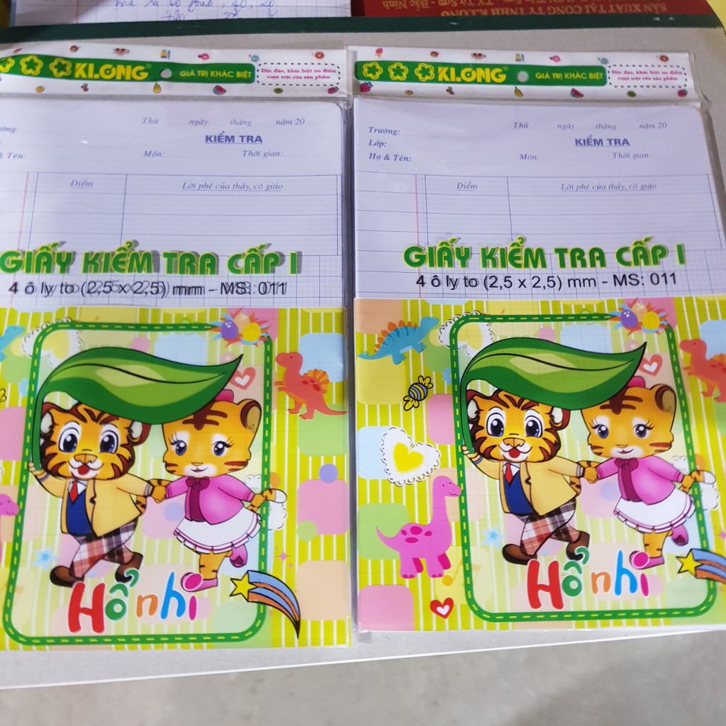Giấy kiểm tra cấp i 4 ô ly mm ms 011