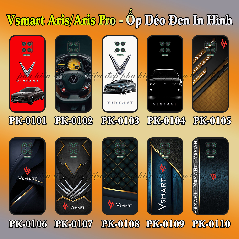 [HCM]Ốp lưng Vsmart Aris/ Aris Pro dẻo đen in hình Công nghệ Vsmart & Vinfat