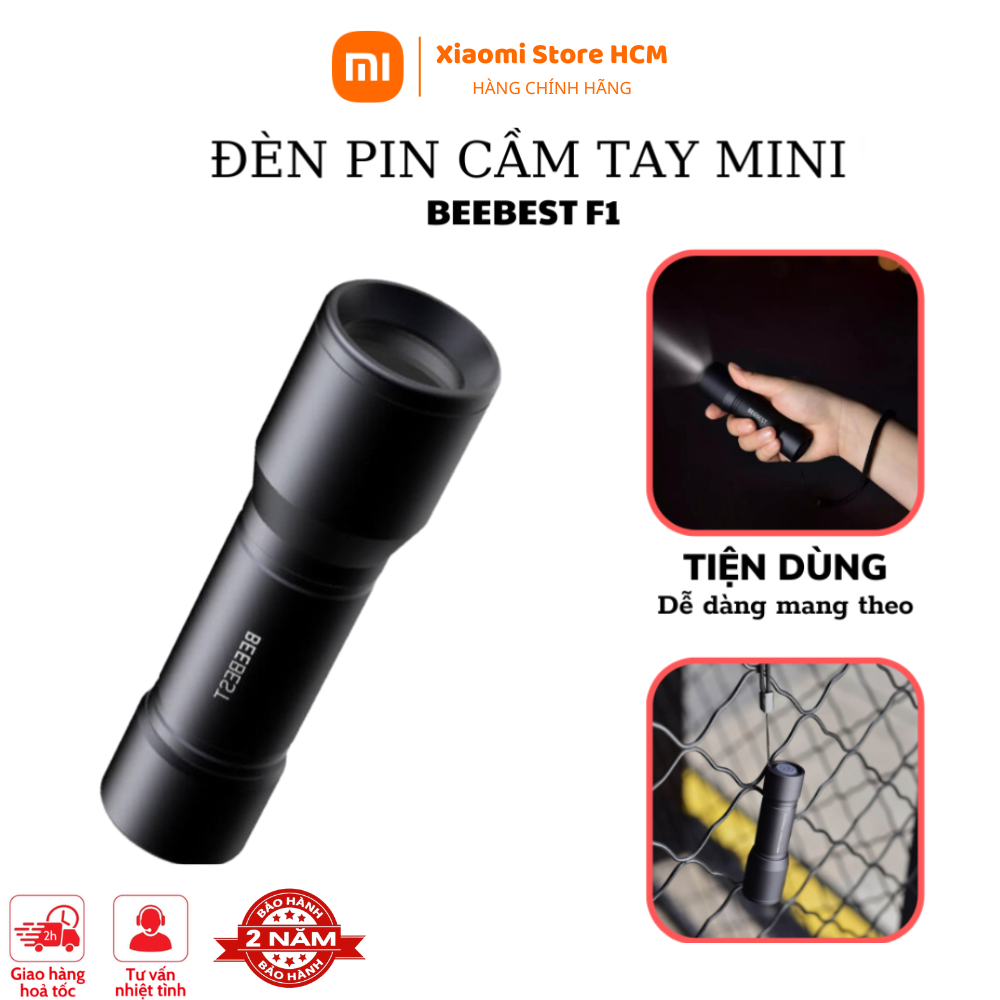 Đèn pin cầm tay mini xiaomi beebest f1, đèn siêu sáng với độ sáng 250 lumens, tuổi thọ đèn cao , 3 chế độ sáng pin aaa phạm vi chiếu sáng 130m pin cực trâubảo hành 24 tháng