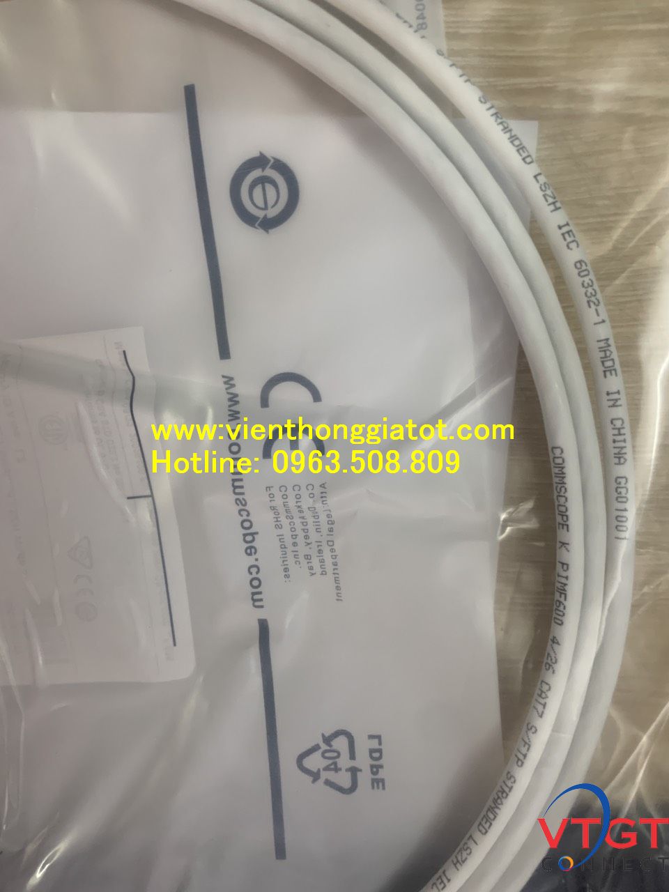 Dây nhảy cáp mạng cat6a,cat7 commscope cho tốc độ 10g dài 3m.5m.10m