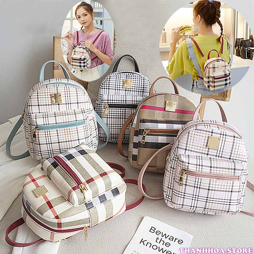 Balo nữ mini nhỏ xinh da chống nước thời trang đẹp, cute, dễ thương, cá tính, giá rẻ màu đen, hồng, đỏ - Balo nữ đẹp đi chơi - thanhhoa.store