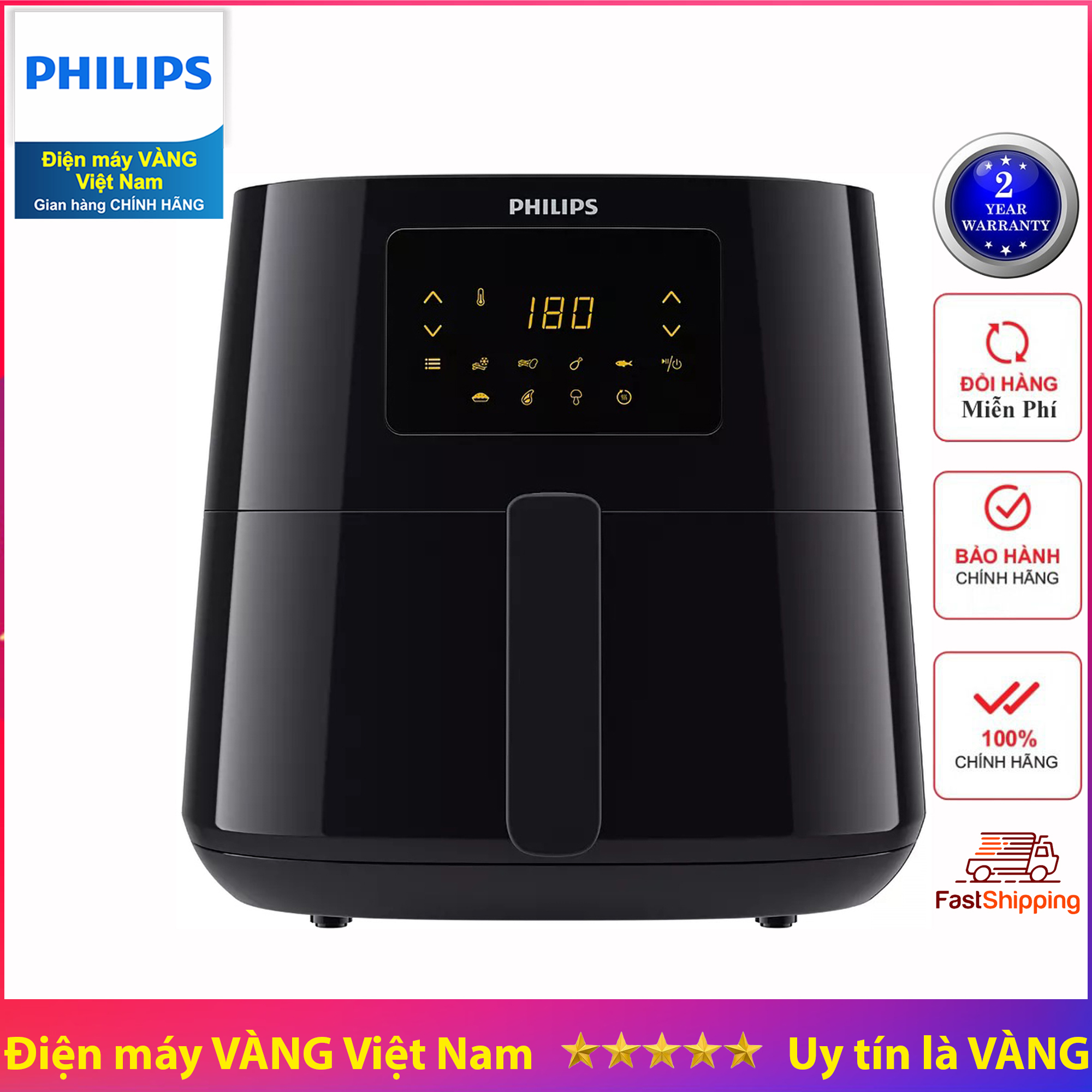 [Trả góp 0%]Nồi chiên không dầu Essential Airfryer XL Philips HD9270 dung tích lớn 1.2kg