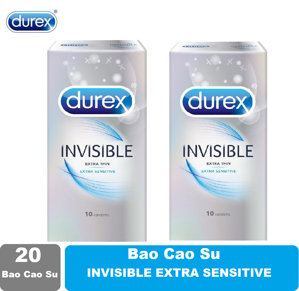 [HCM][ COMBO 2 Hộp ]Bao Cao Su  Durex Invisible Extra Thin cực siêu mỏng Hộp 10 Chiếc [che tên người mua] -