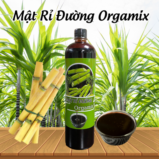 Mật rỉ đường Orgamix chai 1 lít , rỉ mật, nhân nuôi vi sinh, mật rỉ đường ủ rác, chế phẩm ủ phân - Vườn Sài Gòn