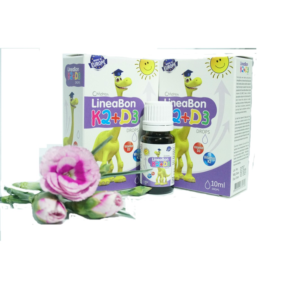 [ TẶNG KHĂN LAU HẠ SỐT DR.PAPIE ] LINEABON - VITAMIN D3 & K2 TĂNG PHÁT TRIỂN CHIỀU CAO CHO BÉ