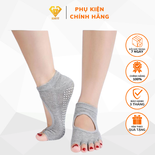 Tất Hở Ngón Chống Trơn Trượt Thoáng Khí Tập Yoga