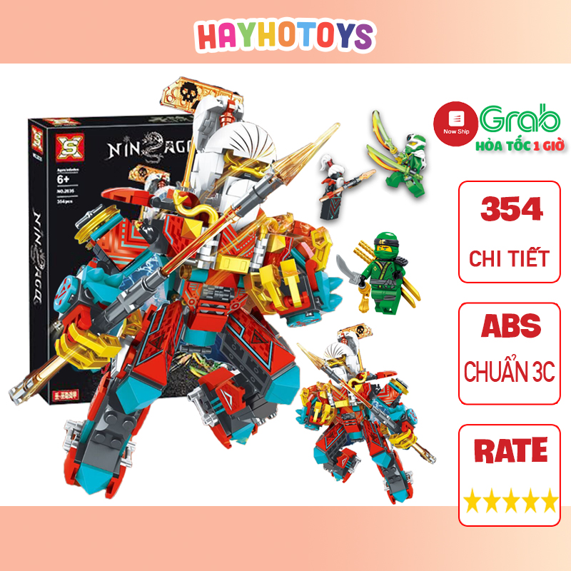 Đồ chơi lego Ninjago Chiến Thần Gió 354CT, lego Ninja biến hình kèm nhân vật ninja