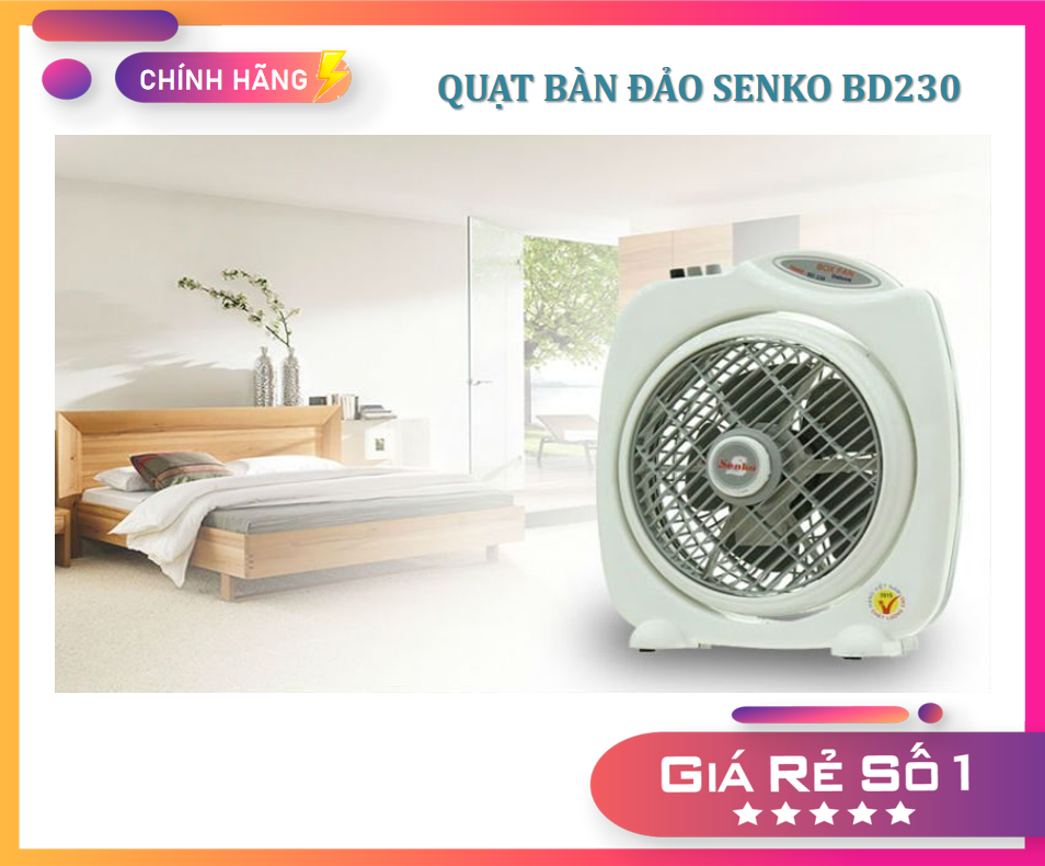 Quạt Bản Đào 2 Tấc Sen-ko BD230 - Giao màu ngẫu nhiên
