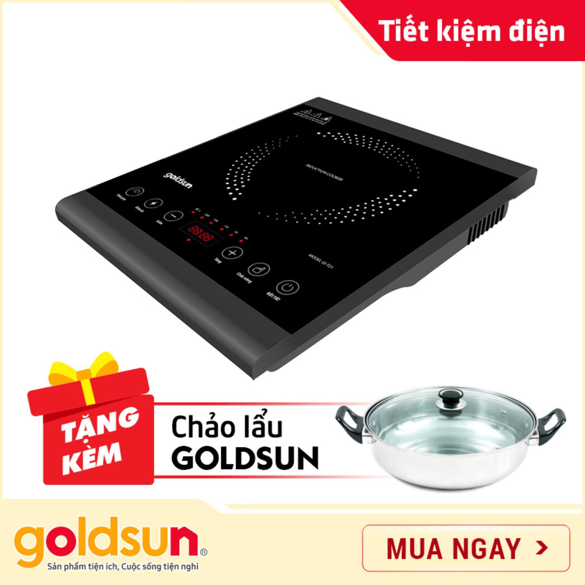 Bếp từ Goldsun GI-T21 Cảm ứng Mặt kính cao cấp, chịu lực, chịu nhiệt tốt Cảm ứng linh hoạt, dễ dàng thao tác Công suất lớn, đa dạng chế độ nấu Hẹn giờ tiện lợi  An toàn trong quá trình sử dụng