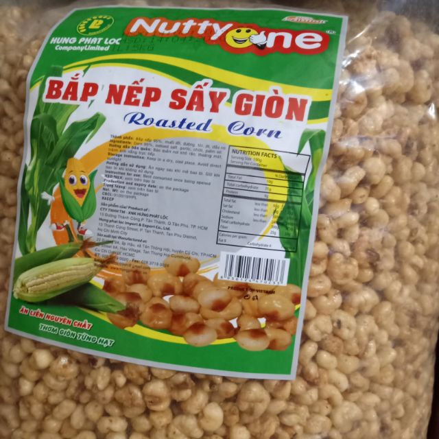 500g ngô, bắp nếp sấy giòn, cay cay