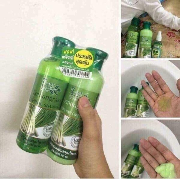 Combo dầu gội và xả từ sả chanh thái lan
