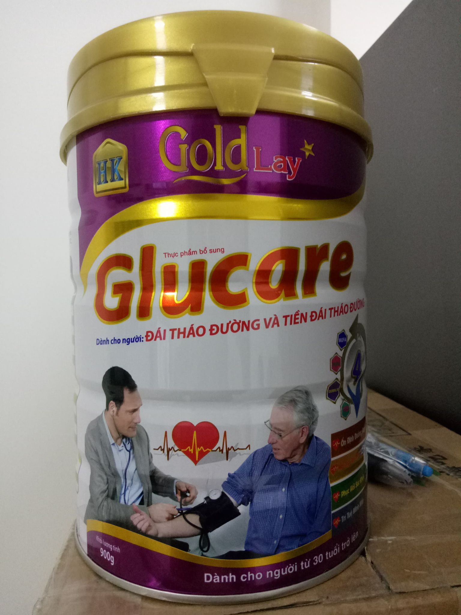 Sữa tiểu đường Goldlay Glucare 900g dành cho người tiểu đường và tiền tiểu đường