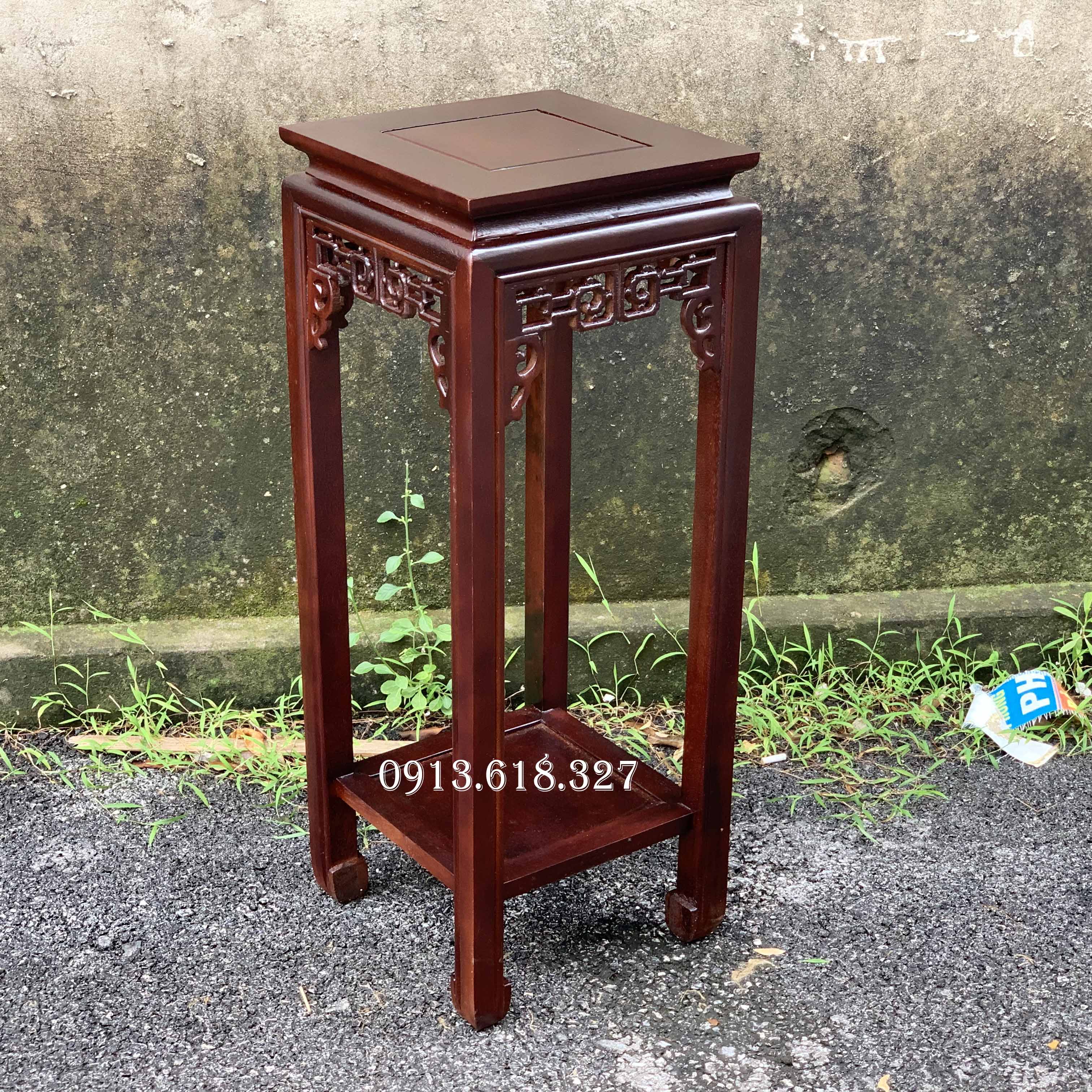 Đôn vuông kê bày đồ giá rẻ phòng khách gỗ lim cao 40,50,60,70,80cm