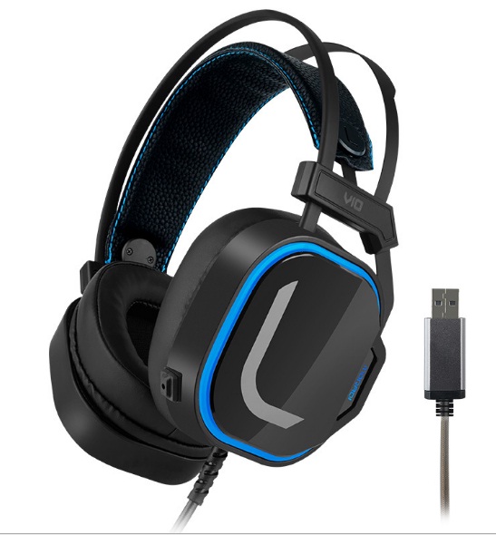 Tai nghe gaming MORADI  V10 7.1 USB LED (Đen) ,Tai Nghe Chụp Tai Chuyên Game V10- Âm Thanh 7.1 Đẹp - Jack Cắm USB,Tai Nghe Chơi Game Chụp Tai (Headphone Gaming) MORADI  V10  Âm thanh 7.1 USB Led