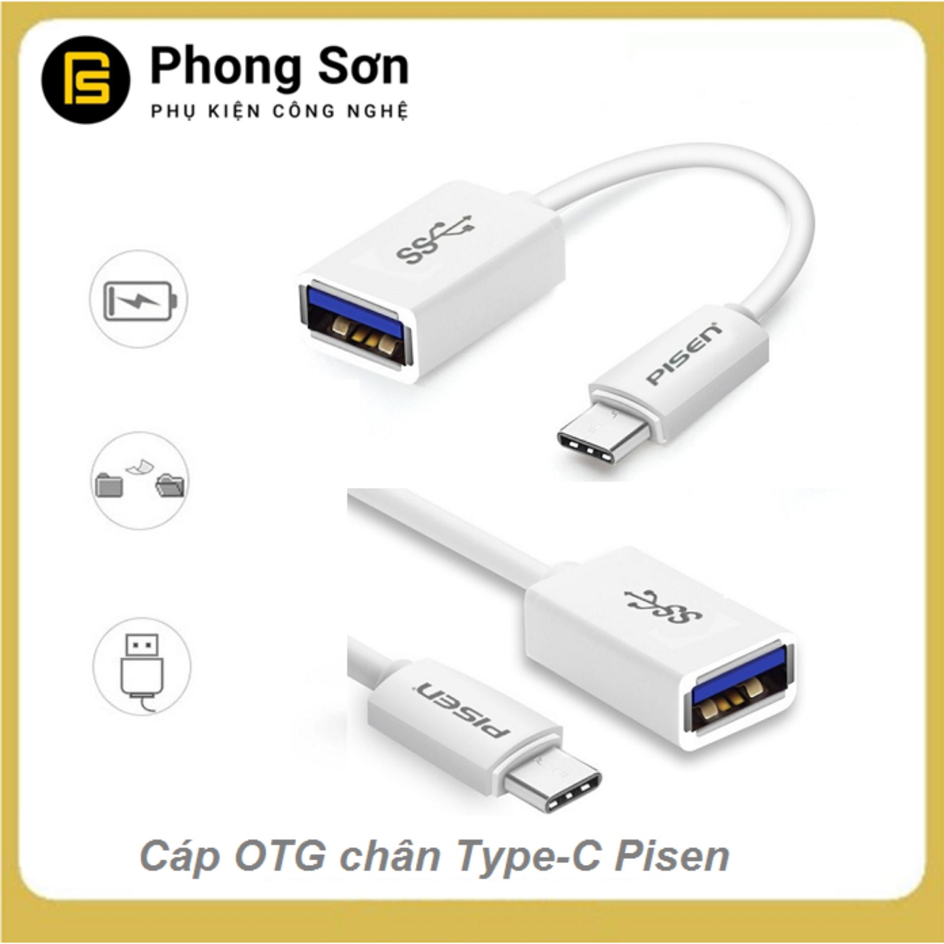 Cáp OTG 15cm Type C Pisen (Cho các dòng máy Androi đời mới )