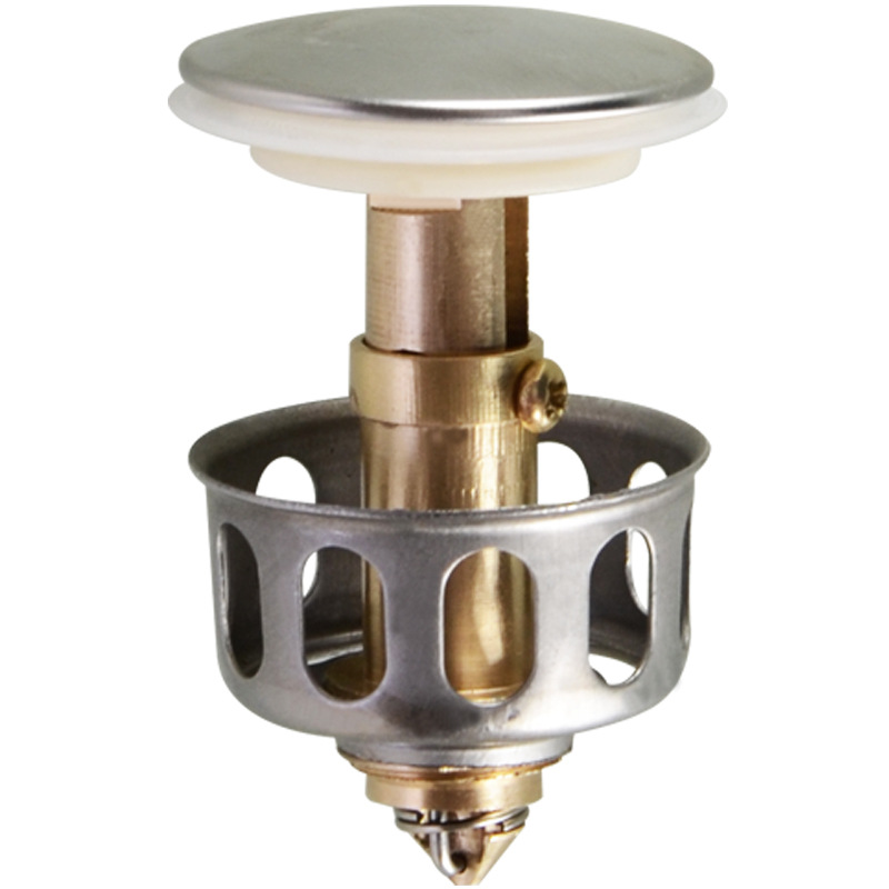 Nút xả lavabo, nút nhấn chậu rửa mặt bằng inox 304 cao cấp kiểu nhấn xả nước tiện lợi