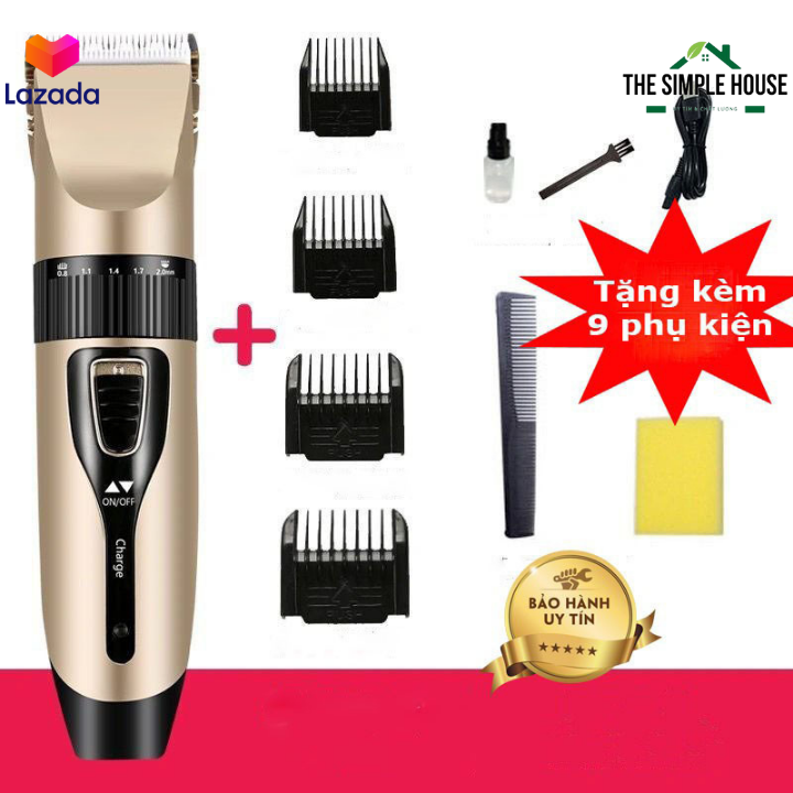 Tông Đơ Cắt Tóc Loại Tốt-Tặng Kèm 9 Phụ Kiện Cao Cấp, Tông Đơ Cắt Tóc Tại Nhà Tiện Lợi Bảo Hành 1 Đổi 1 Trong 6 Tháng