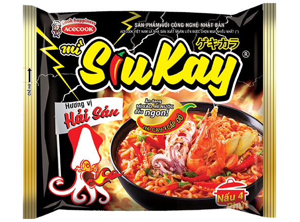 1 lốc 4 gòi Mì SiuCay - Acecook - Thách Thức Bản Lĩnh