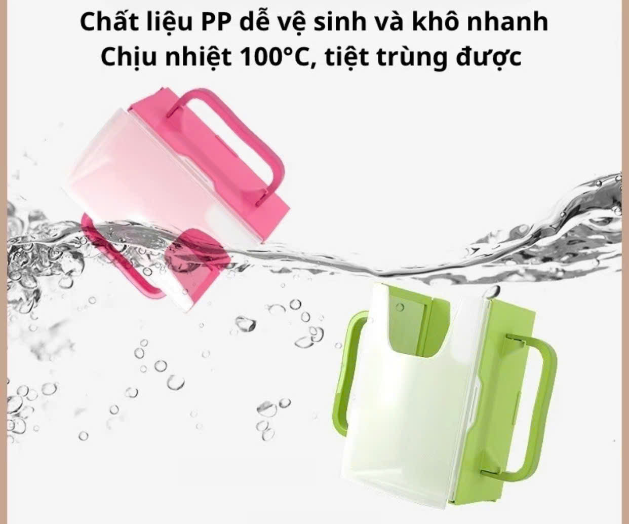 Cốc đựng hộp sữa có tay cầm, điều chỉnh được độ rộng, phù hợp tất cả các loại hộp sữa