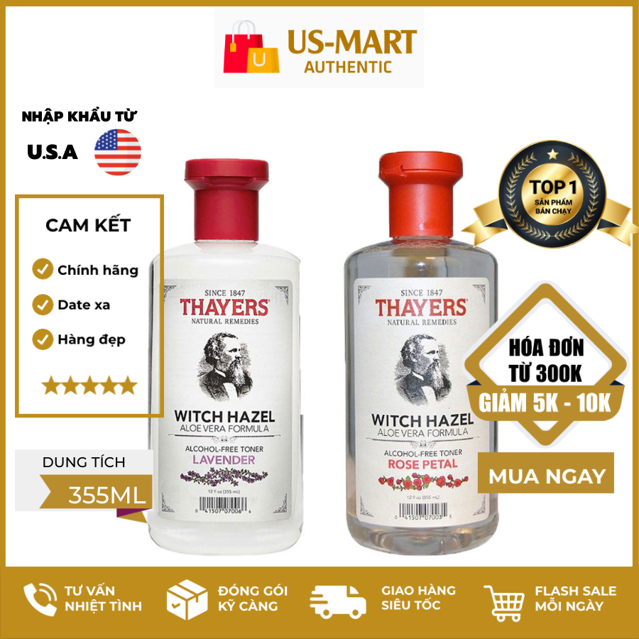 [HCM]Nước Hoa Hồng Se Khít Lỗ Chân Lông Thayers Witch Hazel Toner