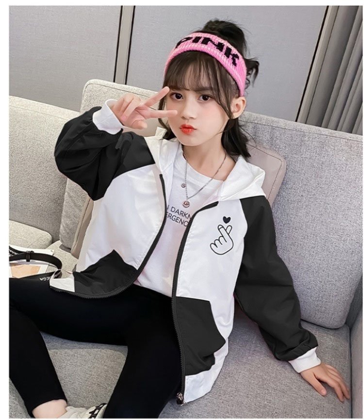 Áo Khoác cho bé gái dù hai lớp phối màu dễ thương đẹp Chuẩn Shop mới nhất 2021 H0229