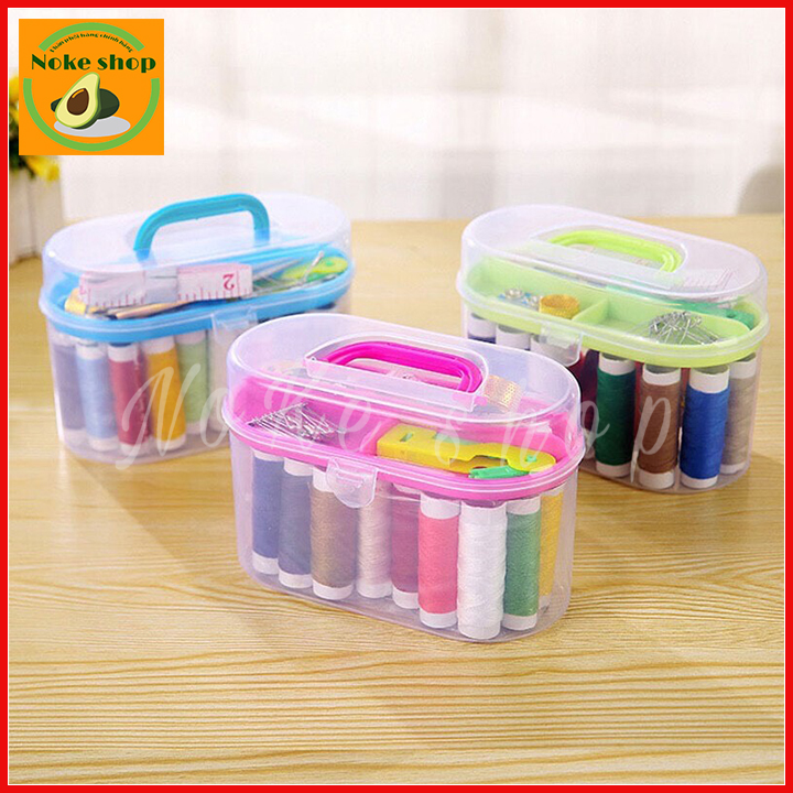 Bộ kim chỉ đa năng, hộp đồ may vá mini, Hộp kim chỉ khâu vá tiện lợi