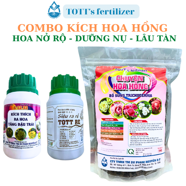 Phân bón lá hoa hồng Bộ 3 kích hoa cho cây Hoa Hồng