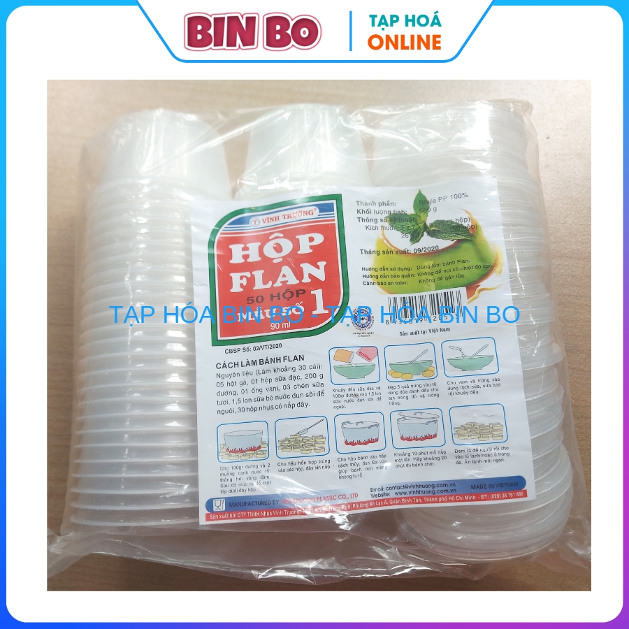 Combo 50 Khuôn Bánh Flan Có Nắp Hình Tròn 90ml số 1 Vĩnh Trường hàng tốt