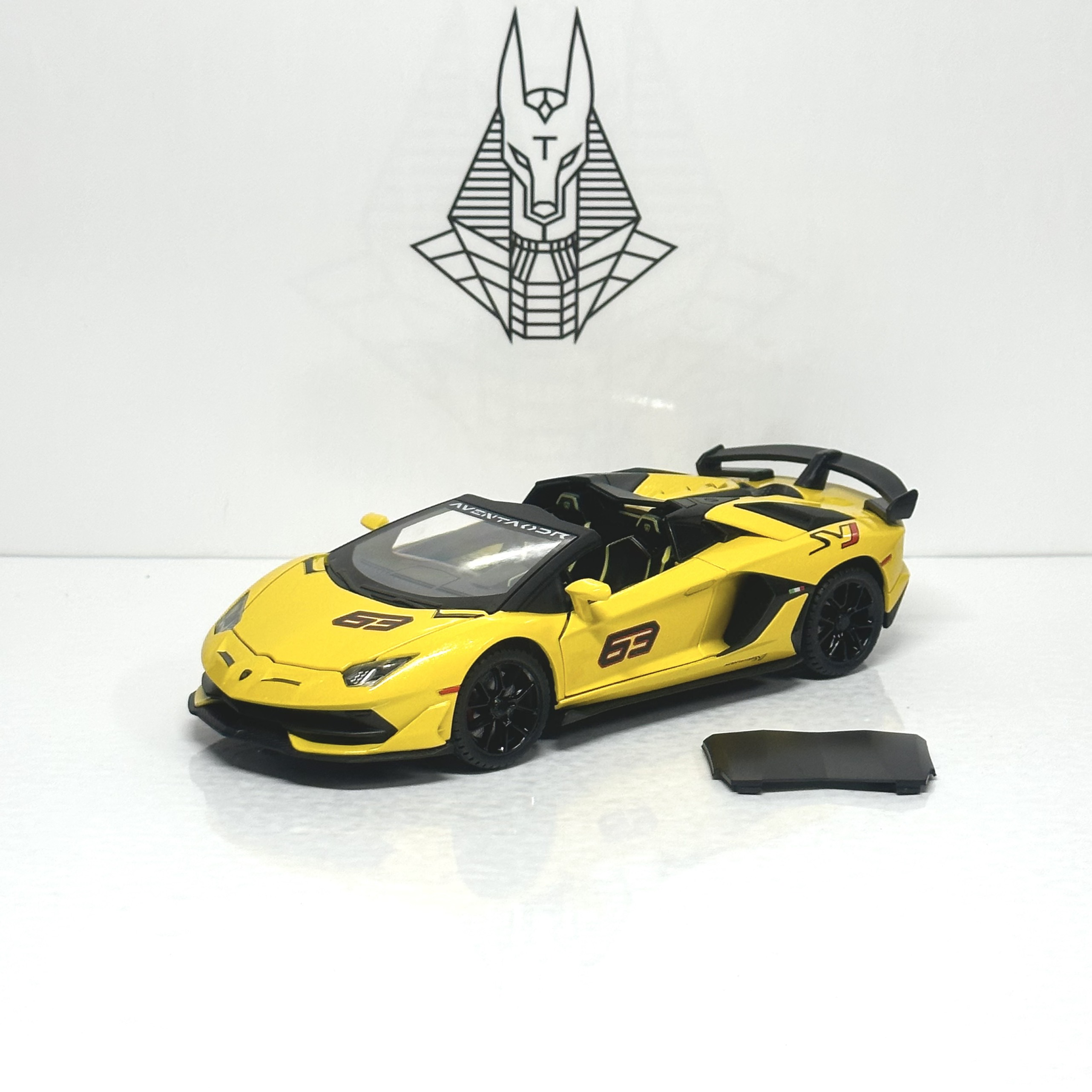 Mô Hình Xe Ôtô Kim Loại 1/24 Siêu Xe LAMBORGHINI AVENTADOR SVJ63 Dùng Để Trưng Bày Bàn Làm Việc, Làm