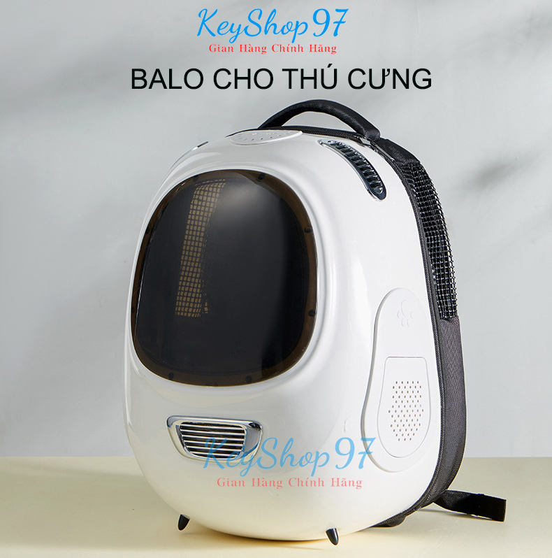 Balo cho mèo, Balo phi hành gia thú cưng Neakasa , Balo vận chuyển chó mèo tích hợp đèn chiếu sáng, quạt mát, quạt sưởi, khử khuẩn UV