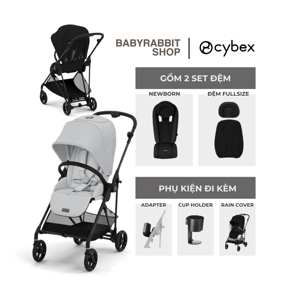 XE ĐẨY GẤP GỌN CYBEX MELIO 3 - Frame Carbon