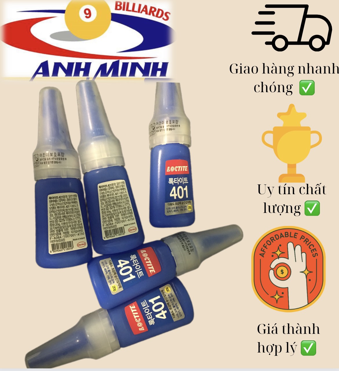 [HCM]Keo dán đầu cơ bida 401