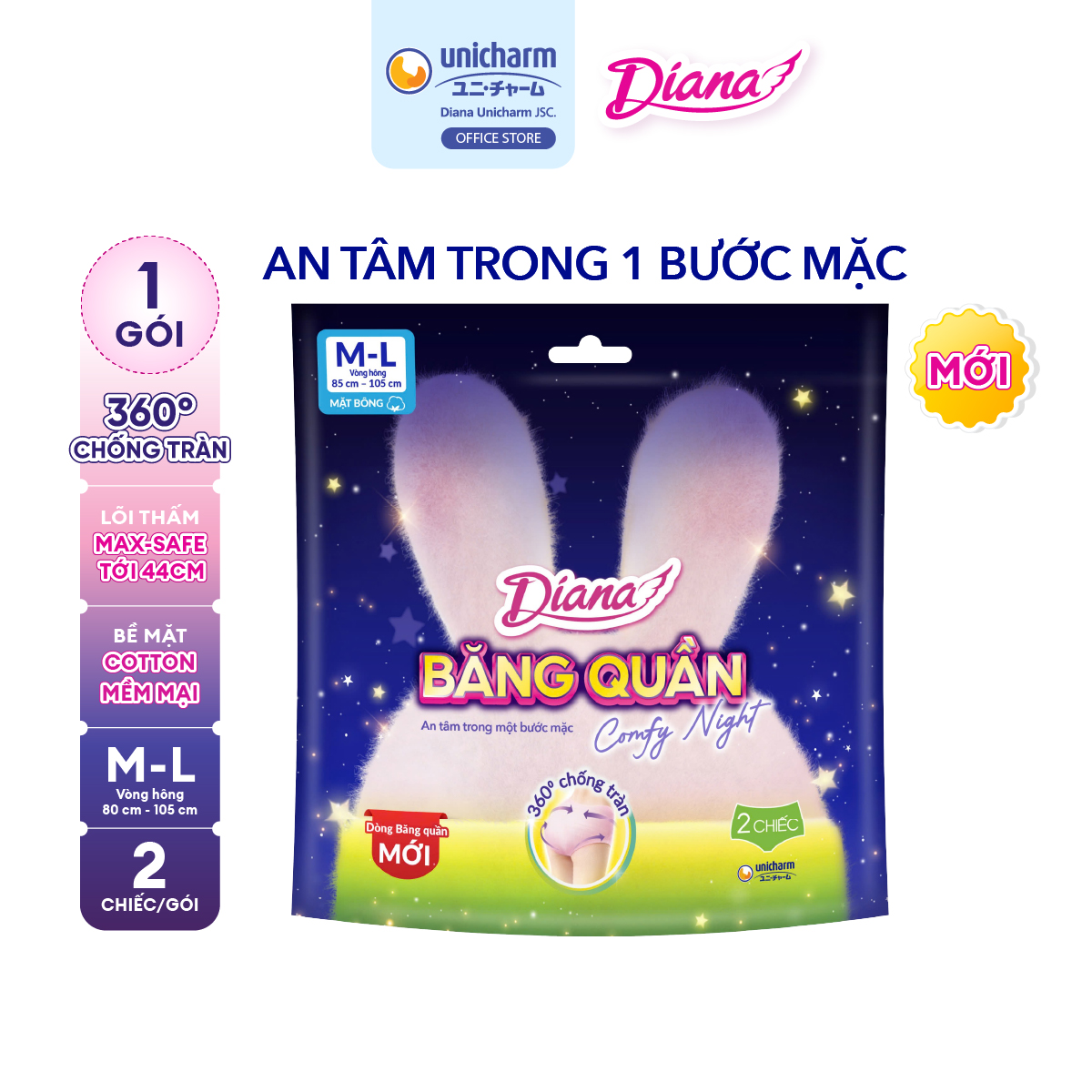 [GIFT] Diana Băng Quần Comfy Night size S-M, M-L 2 miếng/gói