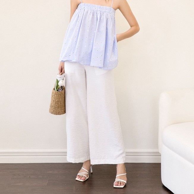Quần mieu culottes trơn dài hm12