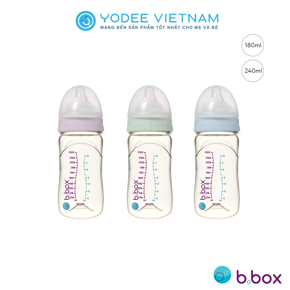 B.box Bình sữa PPSU chống đầy hơi cho bé