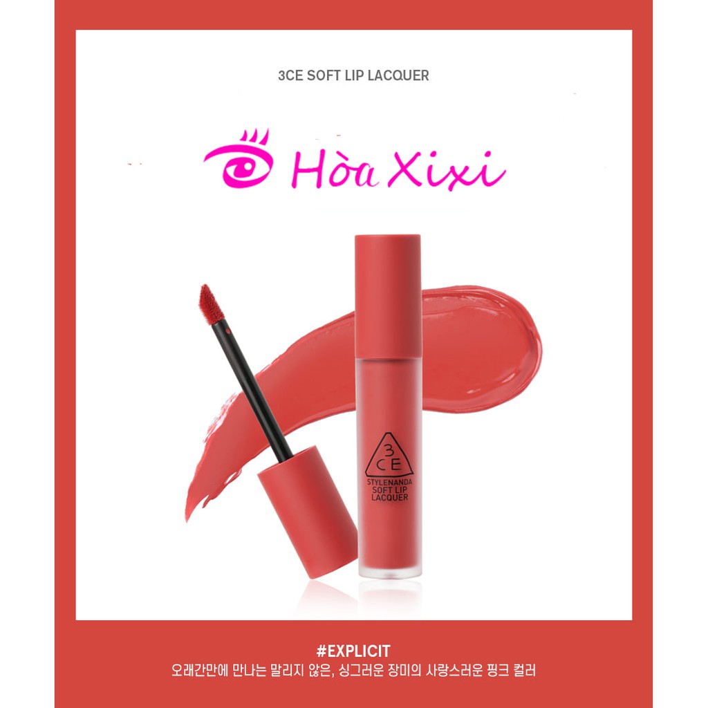 Son kem lì 3ce Soft Lip Lacquer