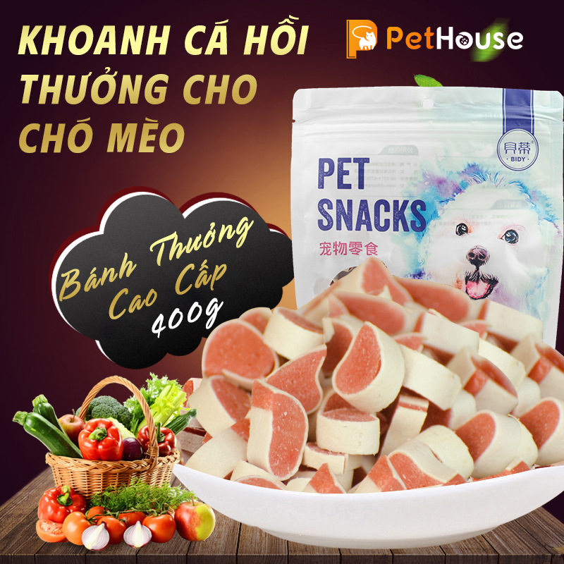 Khoanh thịt gà rau củ mix cá tuyết - Bánh thưởng cho chó mèo, thú cưng