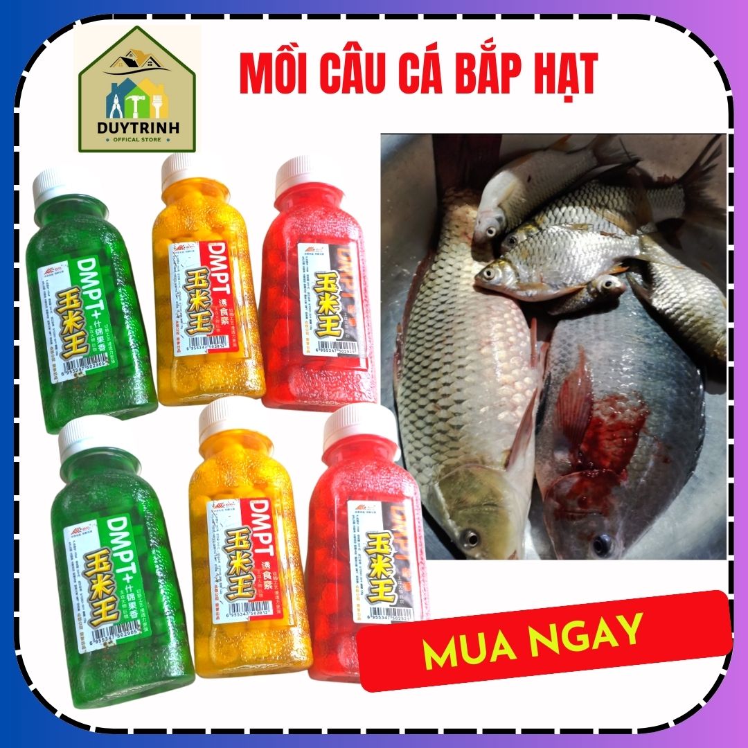 Mồi bắp hạt câu cá , mồi bắp hạt,mồi bắp vương câu cá trắm , cá trôi, cá chép, cá rô phi, ngô ngâm câu cá