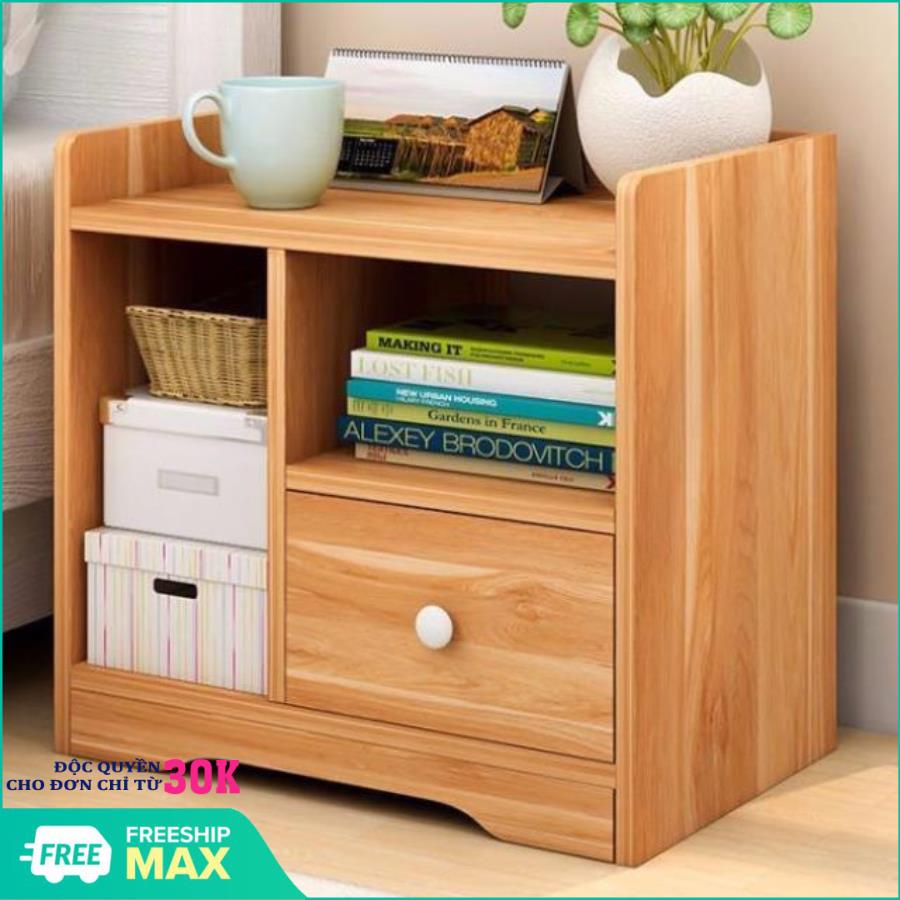 [ Hàng Mới ] TỦ, KỆ ĐỂ ĐẦU GIƯỜNG CAO CẤP - KỆ/TỦ ĐẦU GIƯỜNG 3 TẦNG 1 NGĂN KÉO BẰNG GỖ - TÁP ĐẦU GIƯỜNG