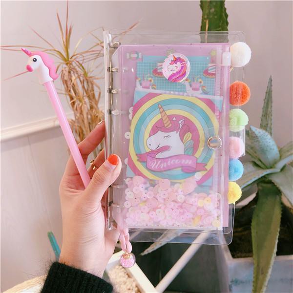 XẢ HÀNG Bộ sổ tay kỳ lân dễ thương chất liệu giấy cao cấp, Bộ sổ tay kỳ lân dễ thương, Sổ tay hình kì lân,