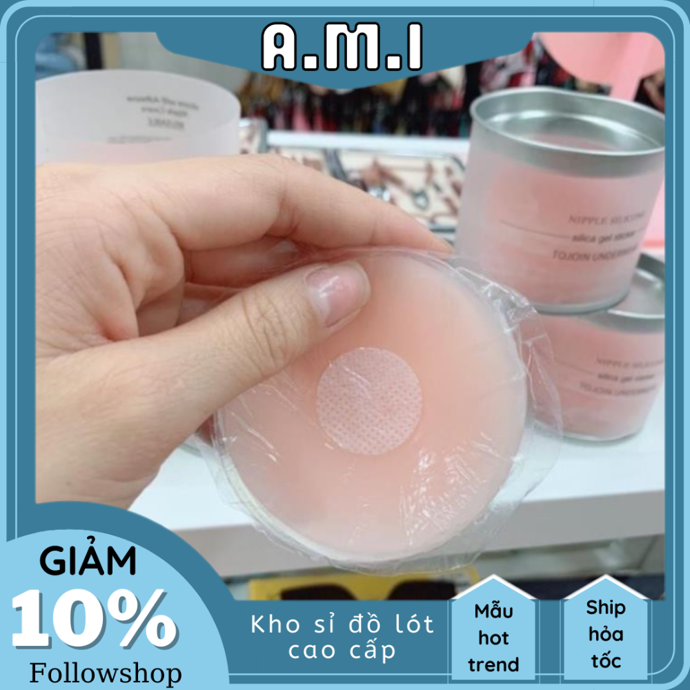 Miếng dán ngực silicon, Miếng dán đầu ti silicon HỘP 6 CẶP - 12 miếng