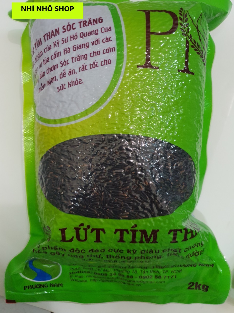 Gạo tím than sóc trăng - túi 2kg