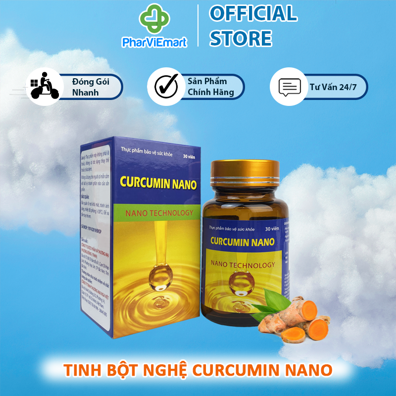 Hỗ trợ dạ dày, làm đẹp da tinh bột nghệ curcumin nano