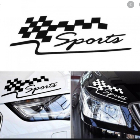 Tem dán trang trí ô tô, decal dán trang trí ô tô Sport Caro, tem dán sườn xe tạo dáng xe thể thao, hấp dẫn