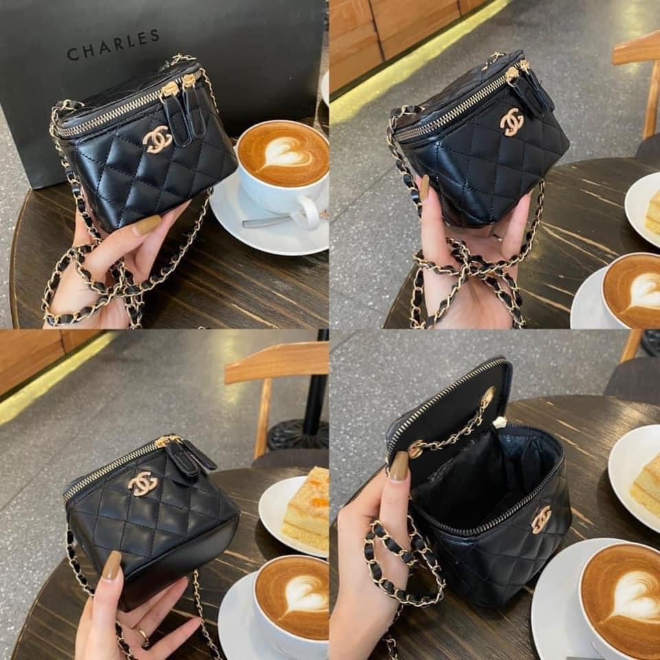 Túi Cốp Mini Da Trám Dây Xích Hot Trend Chất Đẹp Sành Điệu No Box